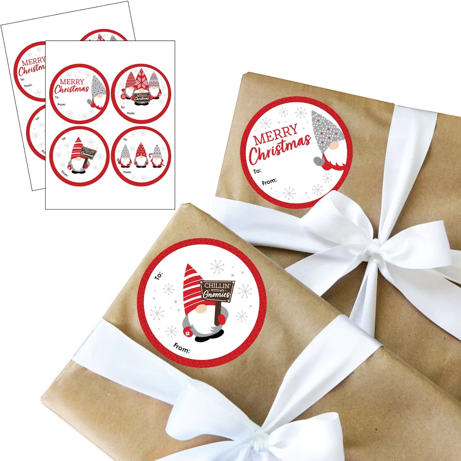 Big Dot of Happiness Christmas Gnomes Gift Tags