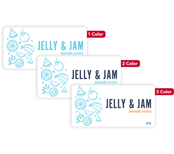 Taylor Corporation 1, 2 Or 3 Color Custom Printed Labels And Stickers, Rectangle, 2" x 4", Box Of 250