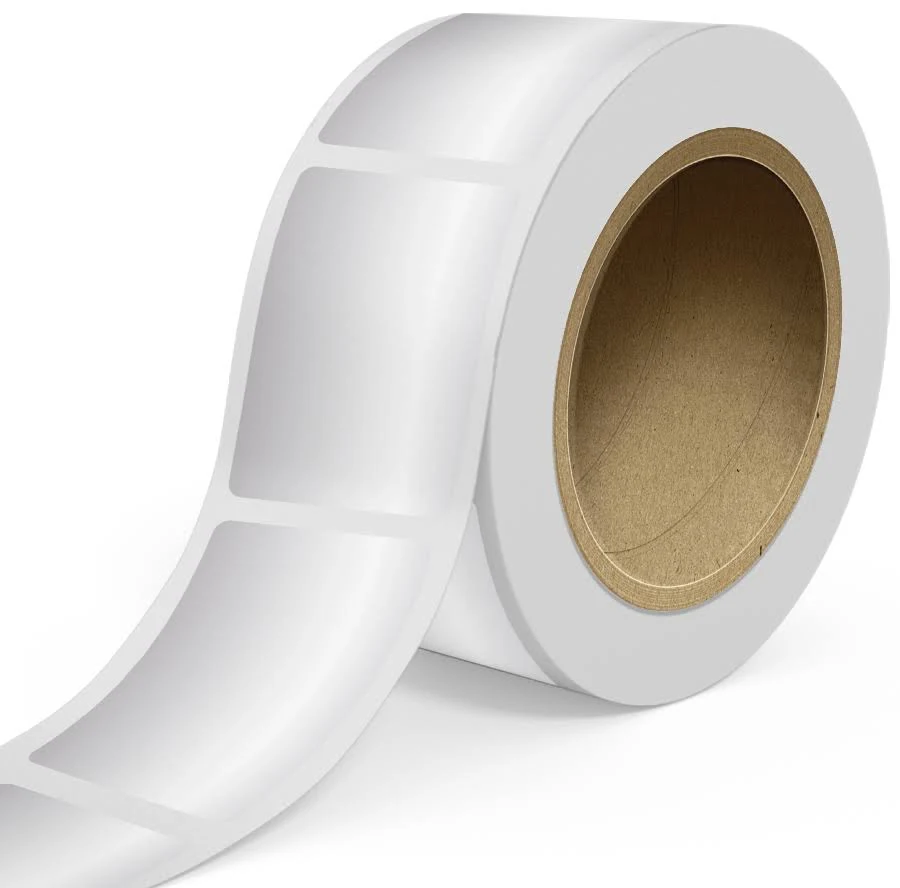 2 x 3 Inch Roll of Rectangle Labels - Printable - Silver Foil - 125 Pack