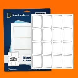 1" x 1" Removable White Uncoated Labels