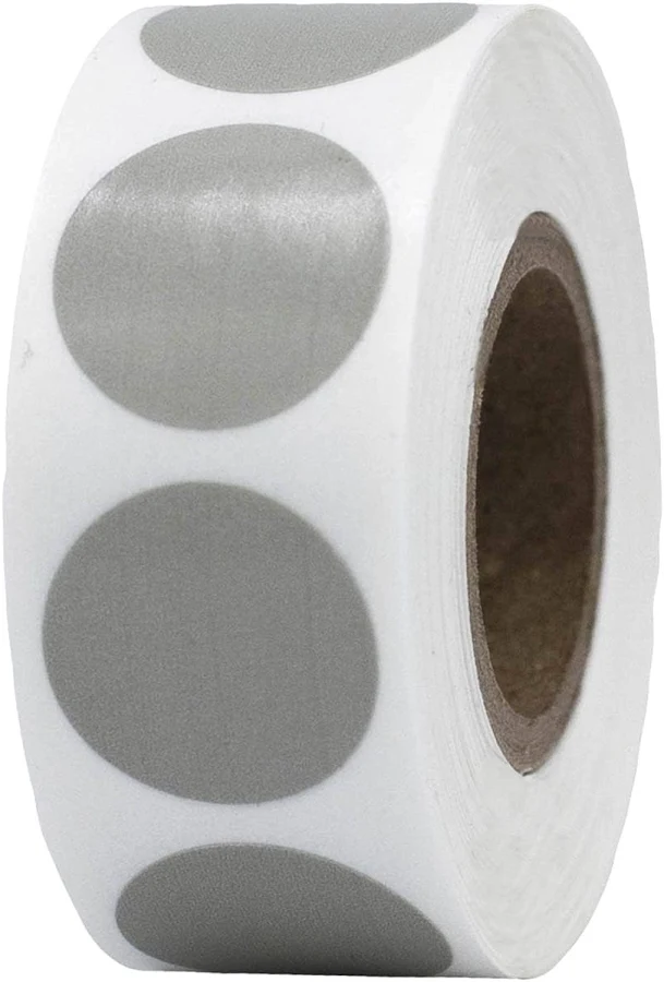 Grey Color Code Labels 3/4" Round Quantity 500 | Wholesale Labels | InStockLabels