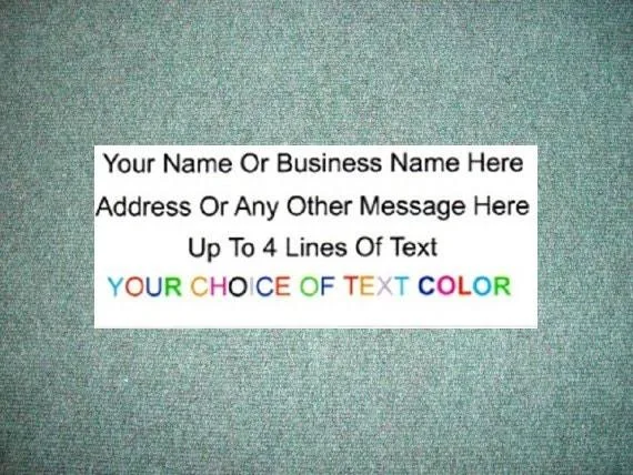 90 Personalized Self Adhesive Quality Printed Address, Return Labels 1" x 2.625" Choose your Text Color
