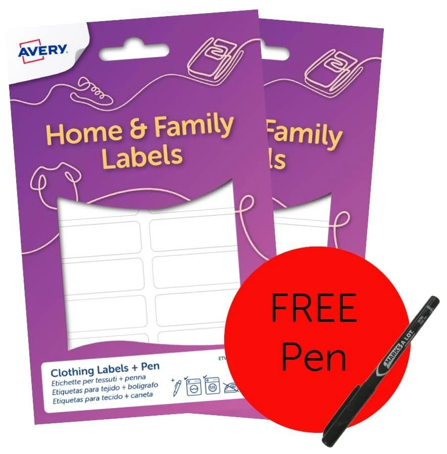Avery Clothing Name Labels with Pen