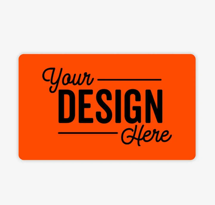Custom Full Color 5" x 3" Outdoor Rectangle Roll Labels (Roll of 500) - Orange- 1-Color Text or Art Design