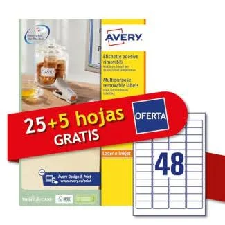 Avery Removable Paper Adhesive Labels