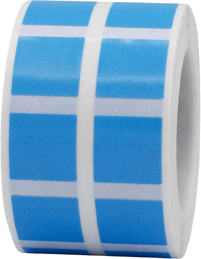 Small Light Blue Stickers 1/2" Square Quantity 1,000 | Wholesale Labels | InStockLabels
