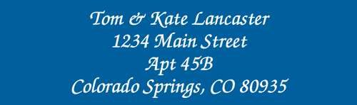 Solid Color Designer Rolled Address Labels in Many Color Choices (Roll of 500) - Personalized