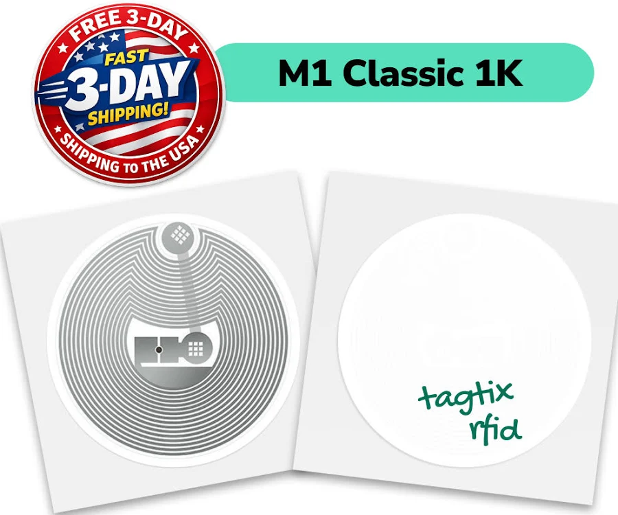 NFC Sticker M1 Classic 1K Round Adhesive Tag