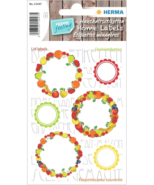 HERMA 15447 Circle Permanent Multicolour 18pc self-adhesive label