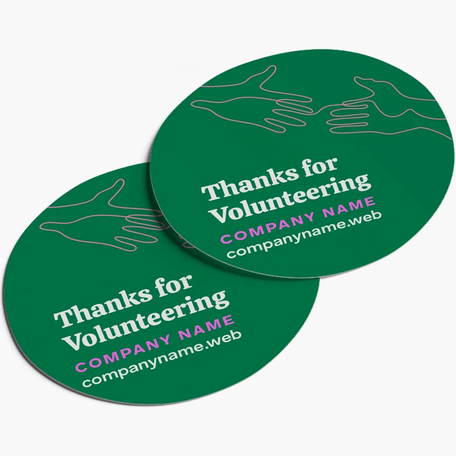Custom Circle Stickers | 10 qty | 2" x 2" | VistaPrint | Design: Blue, Non-Profits, Charity, And Politics, Modern & Simple, Styles & Themes, Industry