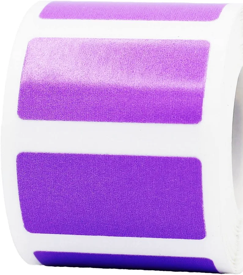 Purple Colored Rectangle Labels .75" x 1.5" QTY 500 | Wholesale Labels | InStockLabels