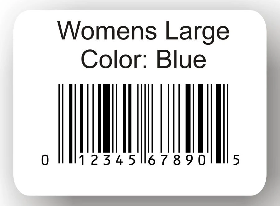 Quantity 1000 - 1.875'' x 1.375'' Paper UPC Barcode Labels & Stickers