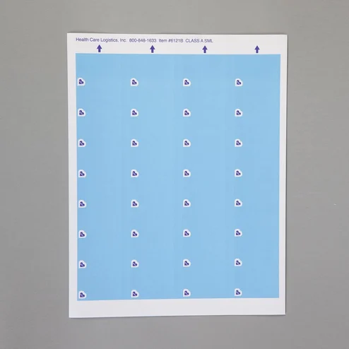 HCL Class A Laser Labels for Class A Small, Medium and Large Blisters, Blue