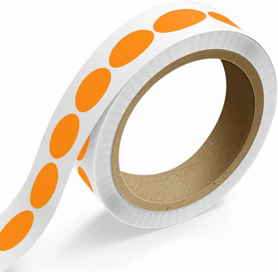 JAM Custom Neon 1 2 Roll of Oval Labels