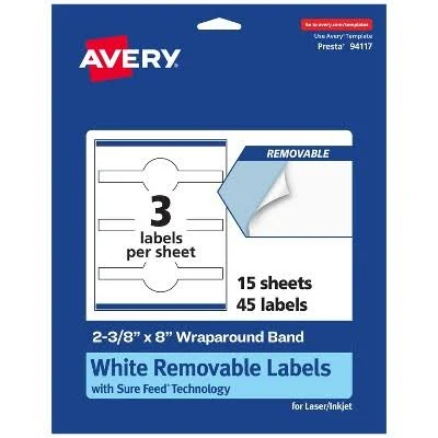 Avery Removable Wraparound Band Labels