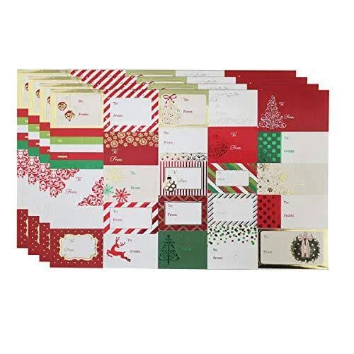 Christmas Sticker Labels,Self Adhesive Gift Stickers Holiday Gift Name Decals for Present/Wrapping Paper Decorations