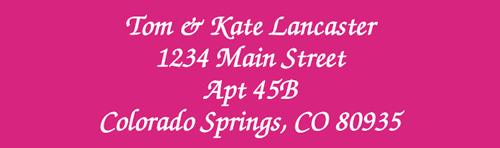 Solid Color Designer Personalized Rolled Address Labels in Many Color Choices (Roll of 500)