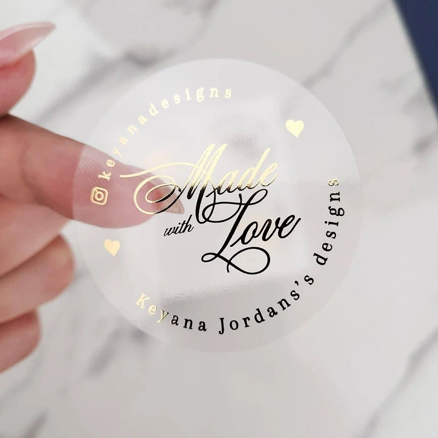 Custom Clear Round Stickers, Transparent Logo Labels, Personalized Packaging Seals