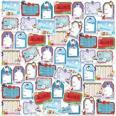 Frosty The Snowman Christmas Labels