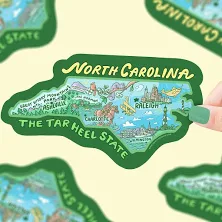 North Carolina State Vinyl Sticker