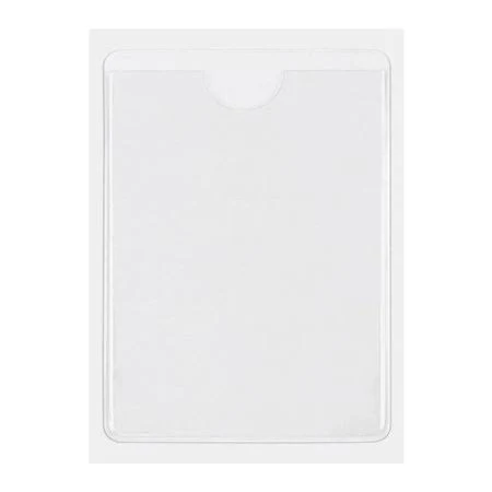 Self Adhesive Label Holders, Card Pockets with Top Opening for Drawers Files Organizing Bins Shelves Office, Peel and Stick (Clear4), 9X6In, 1Pcs, 