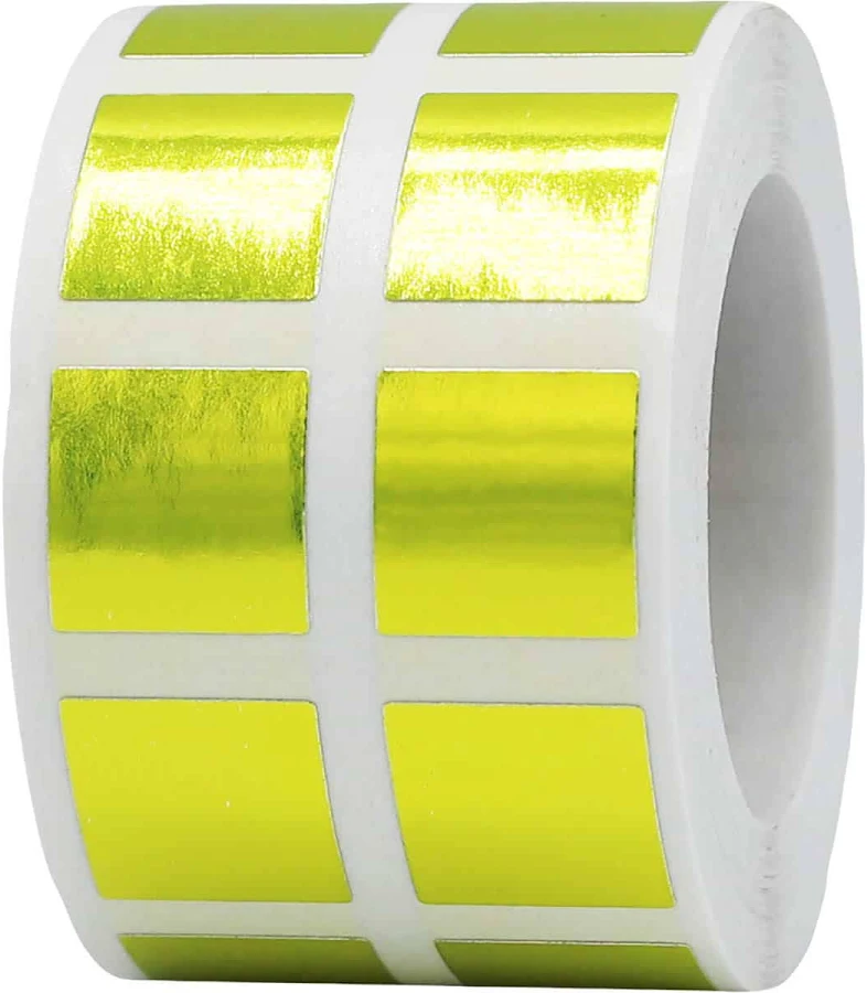 Small Metallic Gold Stickers 1/2" Square Quantity 1,000 | Wholesale Labels | InStockLabels