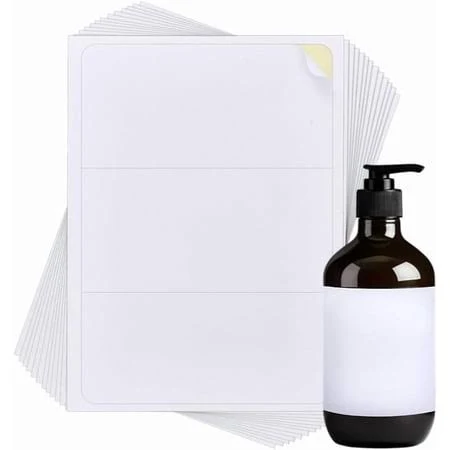 20 Sheet Wine Blank Adhesive Label Paper Self Adhesive Stickers White 281x215x0.1mm