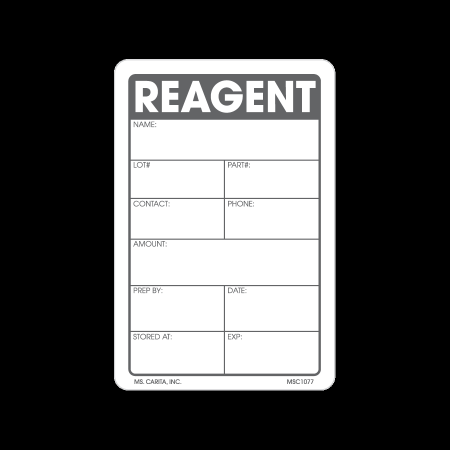 Reagent Labels 3 Inch x 2 Inch 500 per Roll