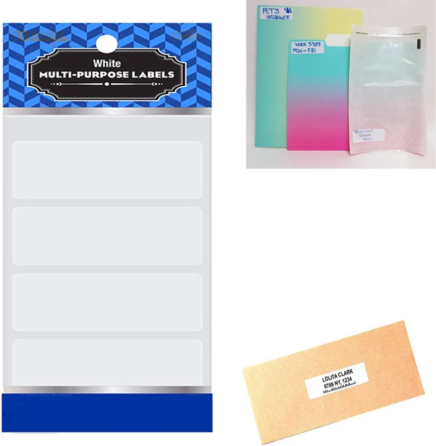 24pk Blank White Labels Price Stickers Self Adhesive Name Number Tags 768 Sheets
