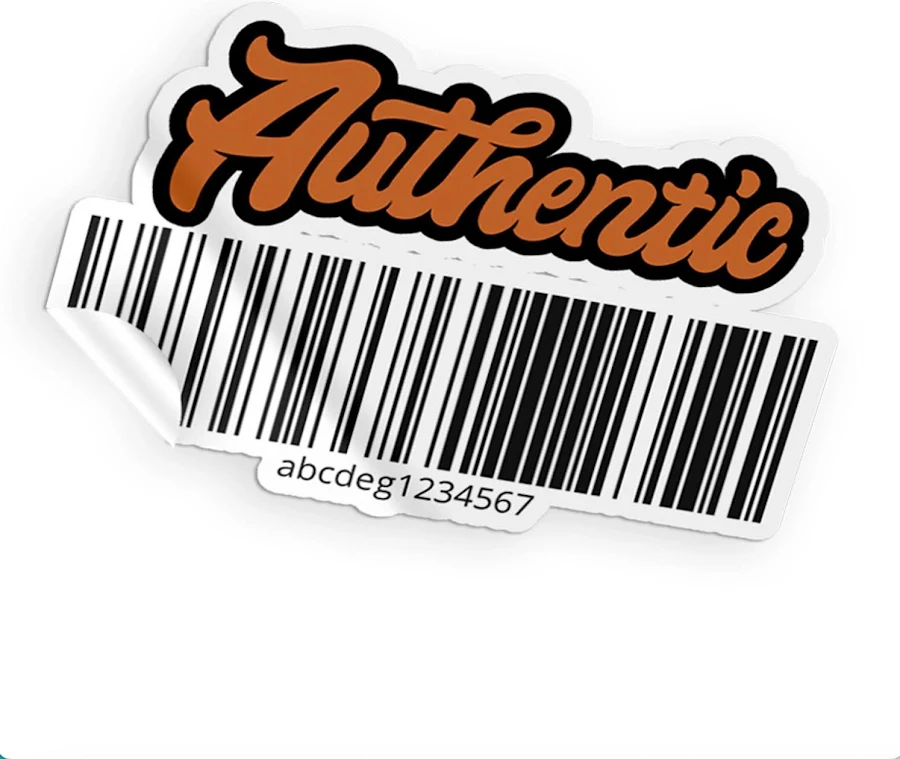 Custom Barcode Stickers, White/Black/Red, Various Size Options, swagprint.com