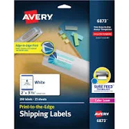 Avery Vibrant Laser Color-Print Labels w Sure Feed 6873