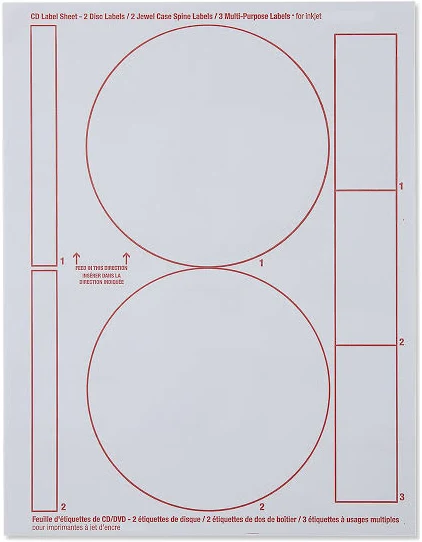 Verbatim Inkjet Media Labels Matte White 50 Sheets/Pack