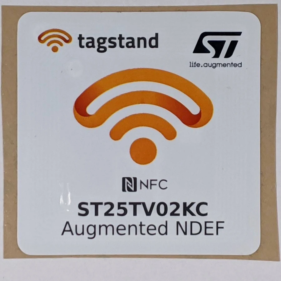 ST25TV02KC - Augmented ANDEF NFC Sticker- 50x50mm
