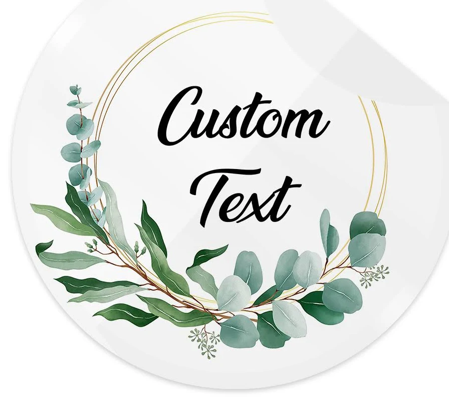 50 Muka Custom Labels Personalized Stickers, Waterproof Pvc Labels For Business Logo, Full Color Printing, Price/1 Pcs ( - Round/White, 3"x3" - Sample