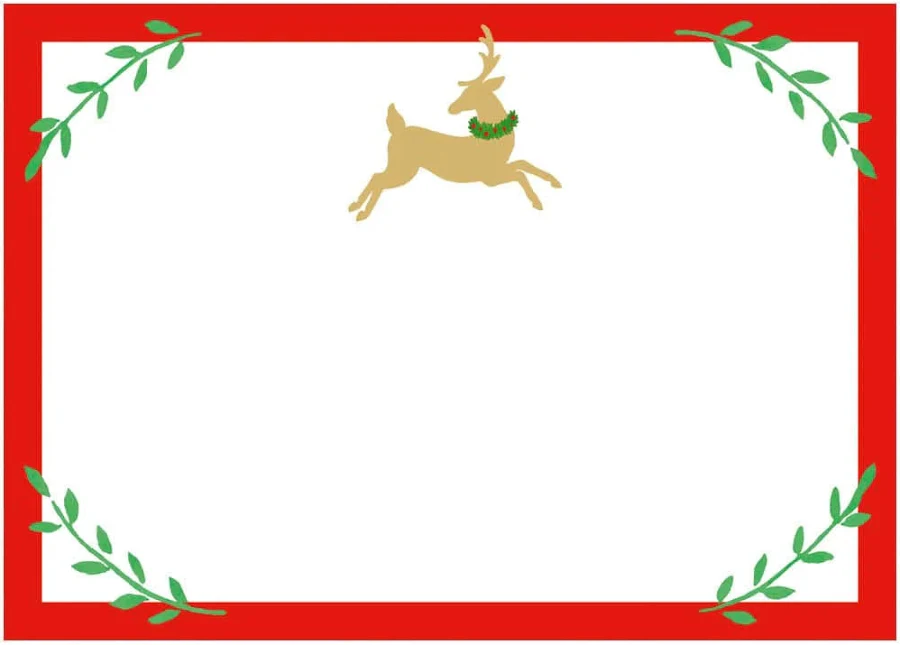 Caspari Little Reindeer Self-Adhesive Labels