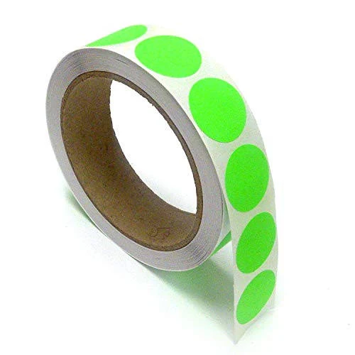 Blank Color Coding Stickers Writable Surface 500 Permanent Labels per Roll