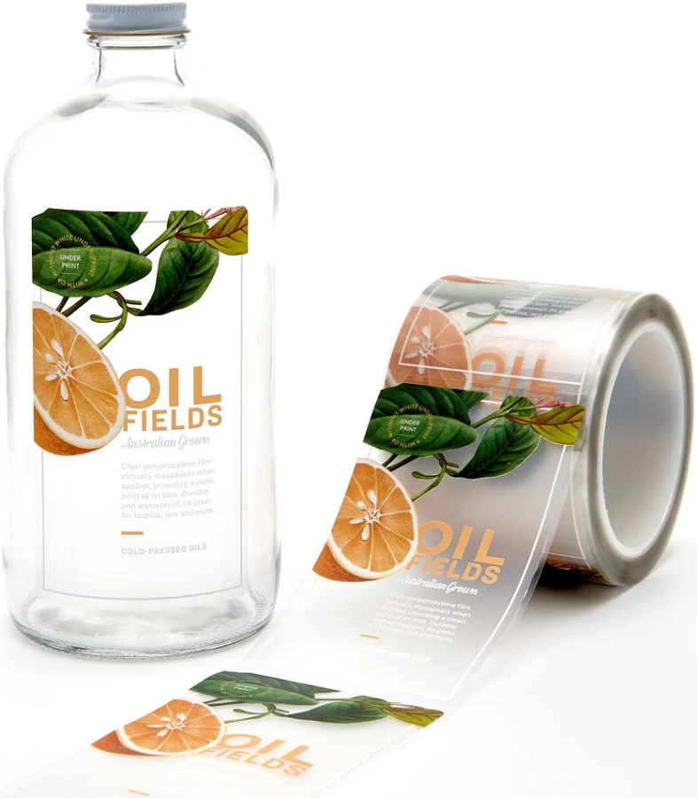 Custom Matte Clear Film Rectangle Roll Labels - Avery?
