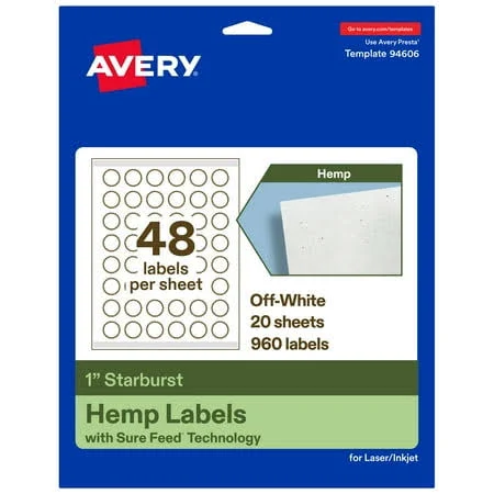 Avery Hemp Wraparound Band Laser/Inkjet Multipurpose Labels