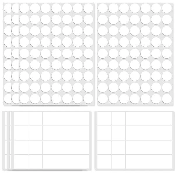 8 Sheets 2 Styles Double-Sided Adhesive Acrylic Sticker