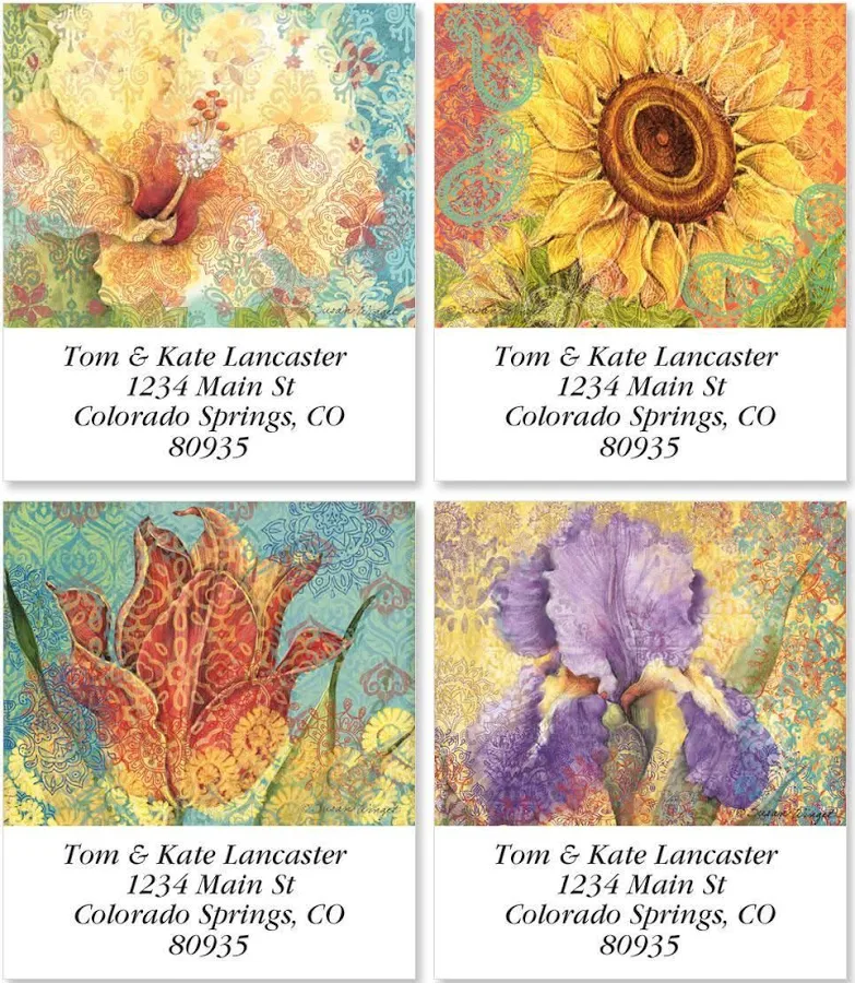 Elaborate Floral Select Address Labels (4 designs)