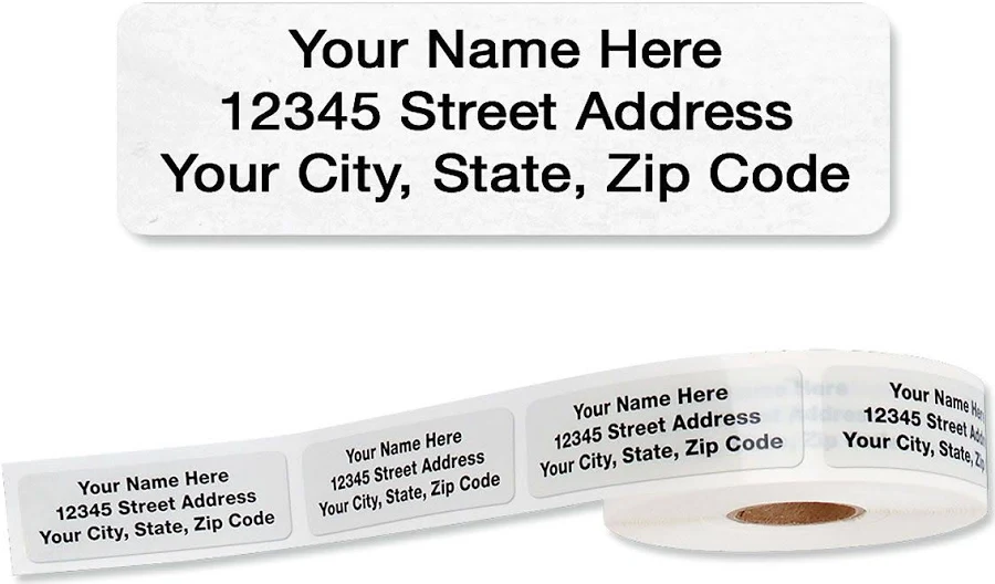 Clear Rolled Address Labels