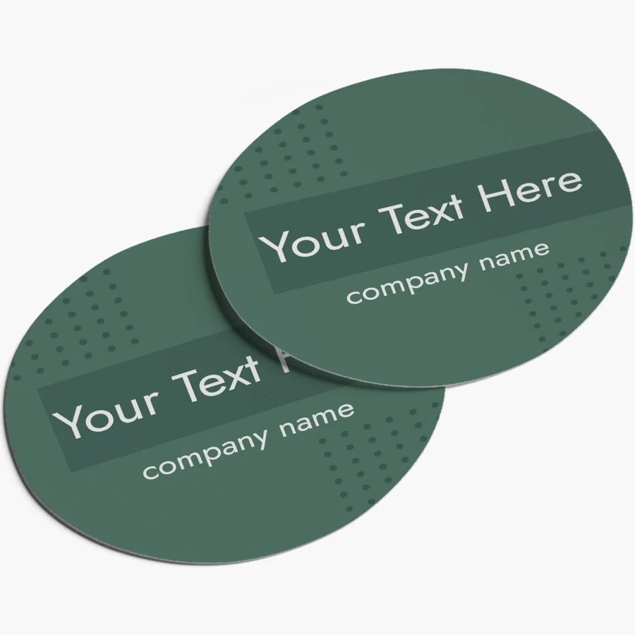 Custom Circle Stickers | 2" x 2" | Green, Blue and Gray | VistaPrint | Design: Green, Modern & Simple, Styles & Themes, Conservative