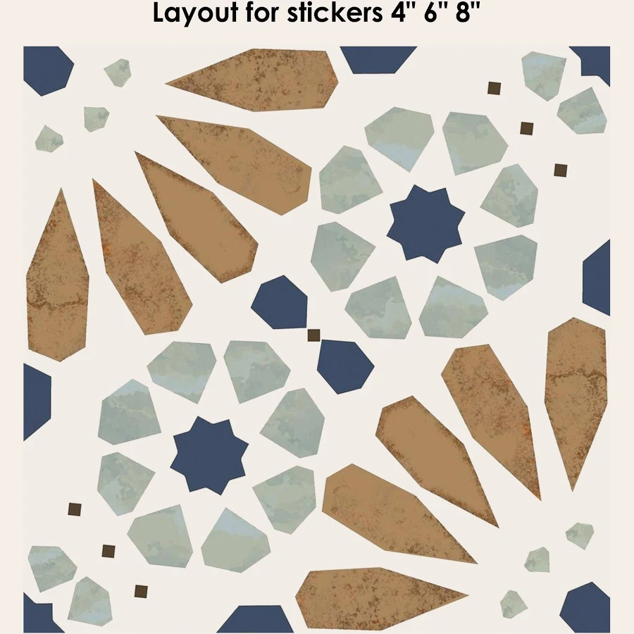 Quadrostyle Mazarine Vinyl Tile Sticker