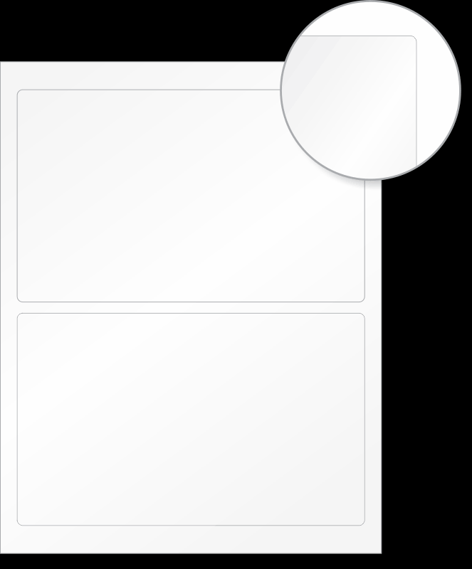 10 Blank Printable Laser Labels, 4.75" x 7.75" Sheets of EconoGuard Vinyl, with heavy adhesive, 8.5"x11"