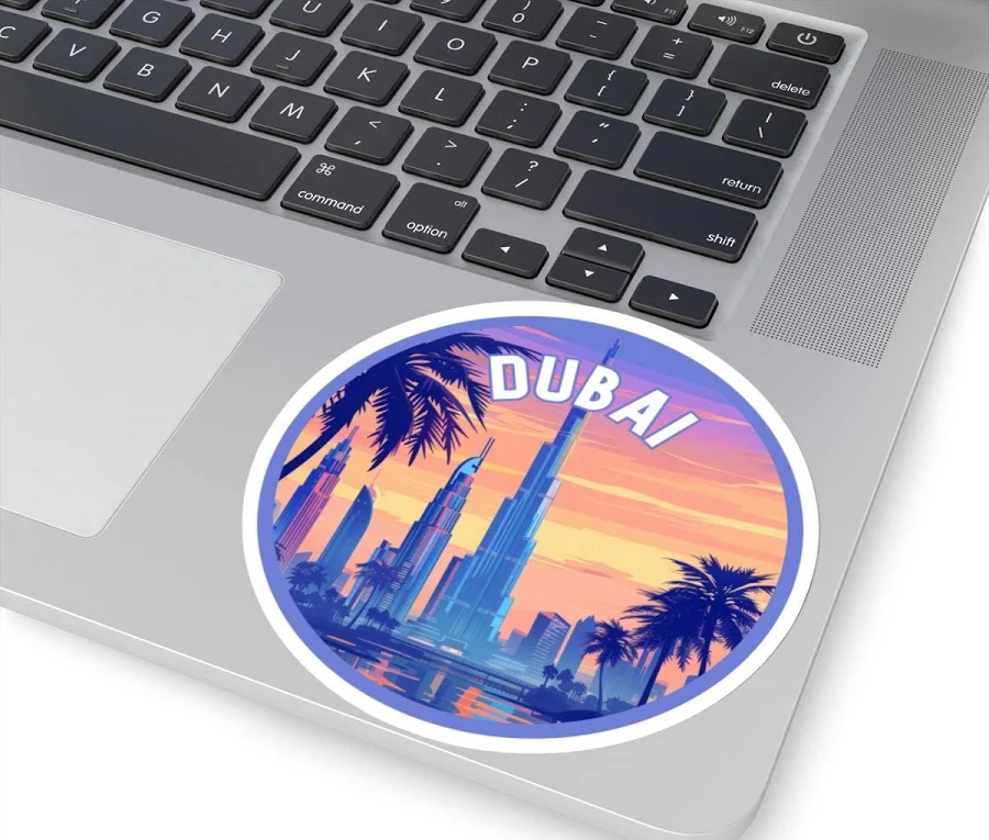 Dubai Sticker - United Arab Emirates | Vinyl Sticker | Suitcase Decal | Travel Journal Sticker | Laptop Sticker | Luggage Sticker