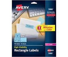 Avery High-Visibility Permanent Laser ID Labels 5980