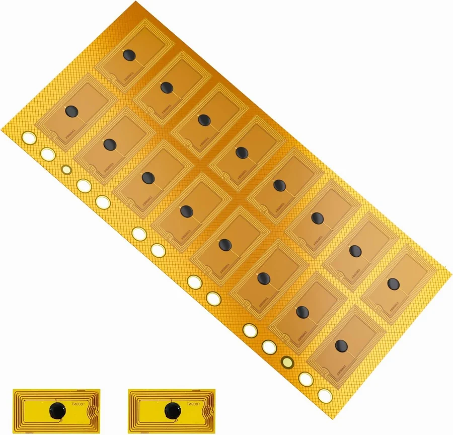 10pcs NFC Tags Flexible NTAG215 Stickers Rectangle NFC Key Tag Rewritable Waterproof RFID Tag Heat-Resistant Works with Control Management
