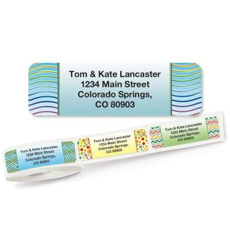 Vivid Rolled Address Labels (5 Designs)