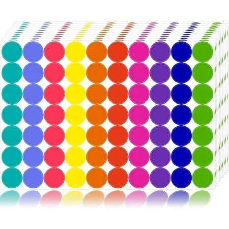 3500 PCS Colored Dot Stickers