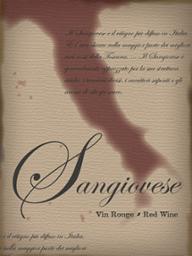 Sangiovese Wine Bottle Labels